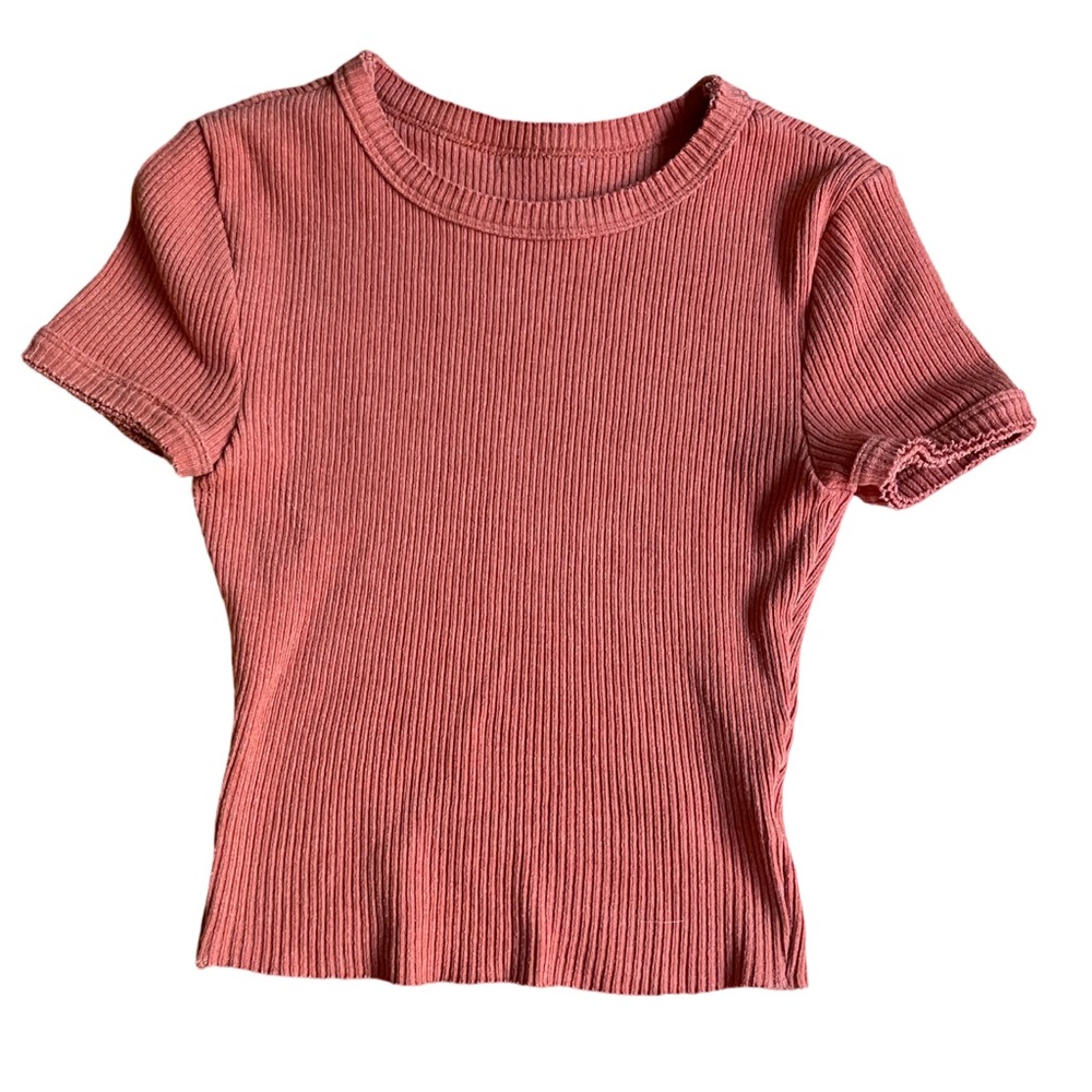 Burnt orange crop top t shirt, size xs